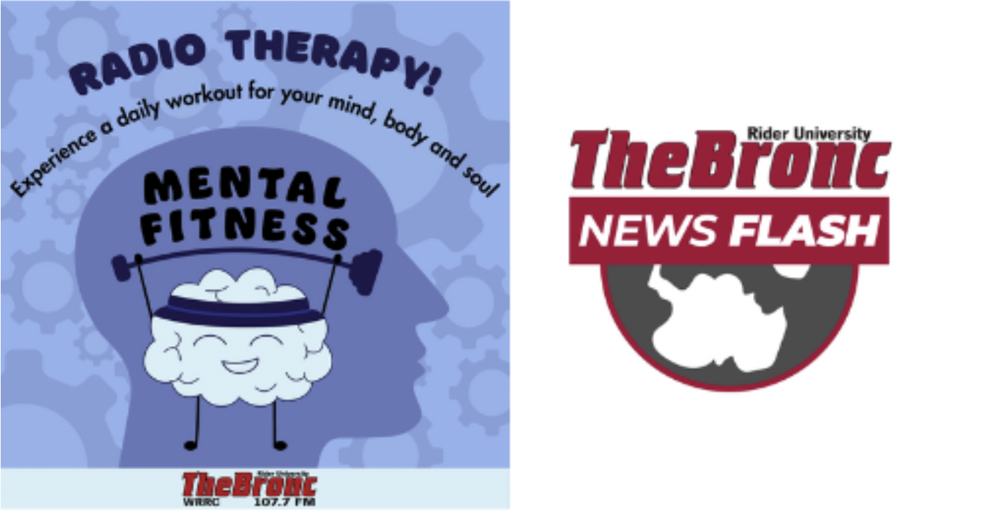 107.7 The Bronc's Mental Fitness and The Bronc News Flash Logos