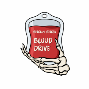 Scream Screen Blood Drive 2025 logo