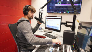 Owen McCarren in the studio